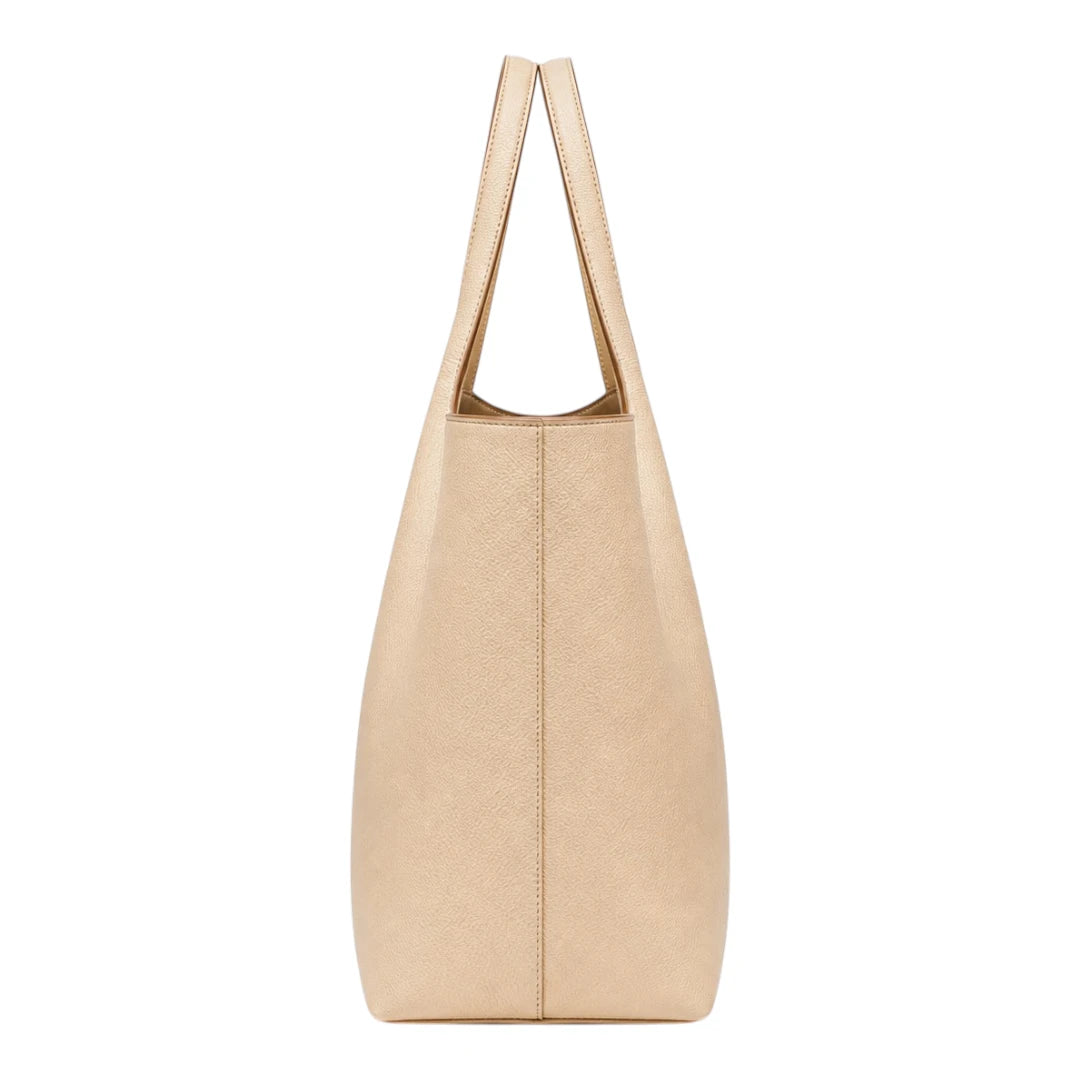 LR Boutique Elegant Beige Leather Women's Handbag