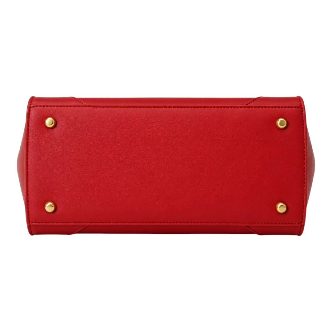LR Boutique Elegant Red Leather Women's Handbag