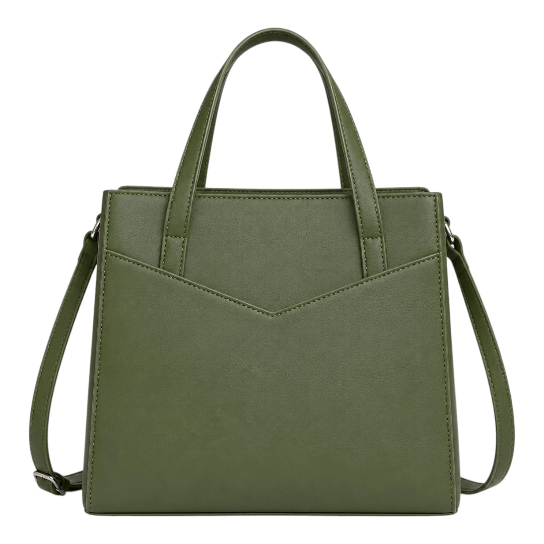 LR Boutique Premium Green Structured Handbag